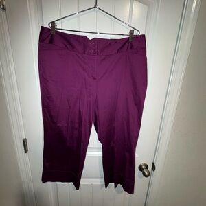 Purple Cropped Pants